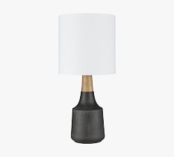 Cowan Petite Ceramic & Wood Table Lamp