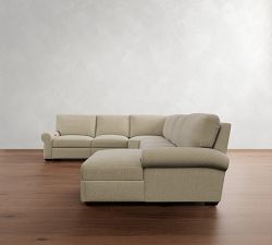 Big Sur Roll Arm Power Reclining 6-Piece Chaise Sectional (154"-166")