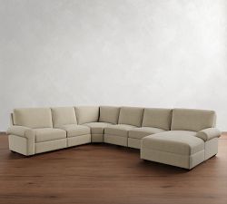 Big Sur Roll Arm Power Reclining 6-Piece Chaise Sectional (154"-166")