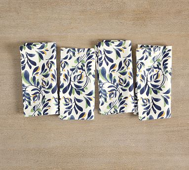Puebla Organic Cotton Napkins - Set of 4 - Green