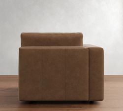 Build Your Own Carmel Wide Arm Leather Sectional