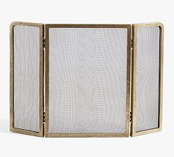 Open Box: Bodhi Tri-Fold Fireplace Screen - Brass