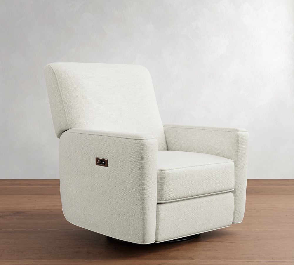 Irving Square Arm Manual &amp; Power Swivel Glider Recliner