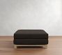 Jake Leather Seadrift Wood Base Sectional Ottoman