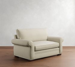 Pearce Roll Arm Twin Sleeper Sofa with Memory Foam Mattress (64")
