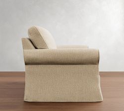 Buchanan Roll Arm Slipcovered Twin Sleeper Sofa  (56")