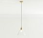 Flared Glass Cord Pendant (7&quot;-11&quot;)