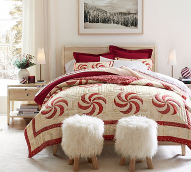 Peppermint Swirls Reversible Quilt | Pottery Barn
