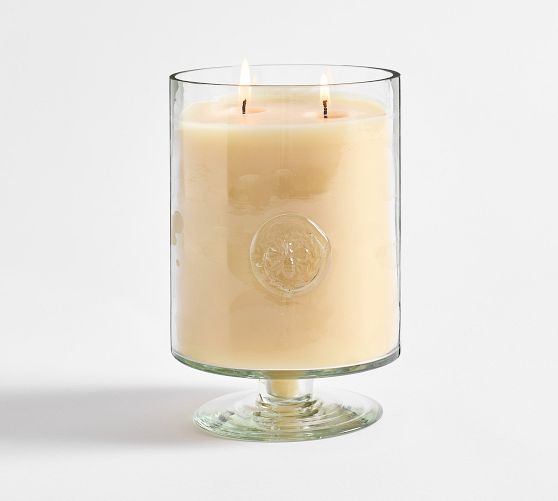 Stamped Glass Pedestal Candle - Thumbnail 3
