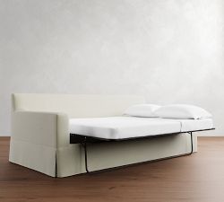 York Square Arm Deep Seat Slipcovered Side Sleeper Sofa (95&quot;)