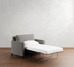 Cameron Square Arm Twin Sleeper Sofa with Memory Foam Mattress (54&quot;)