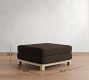 Jake Leather Seadrift Wood Base Sectional Ottoman