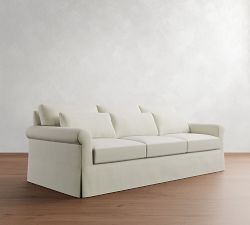 York Roll Arm Deep Seat Slipcovered Side Sleeper Sofa (97&quot;)
