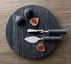 Black Marble Cheese Knives - Set of 4