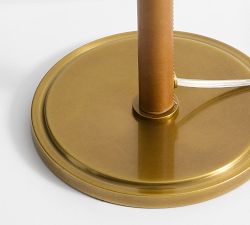 Chambers Leather Adjustable Task Floor Lamp (37")