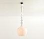 Flynn Milk Glass Pendant (12&quot;-17&quot;)