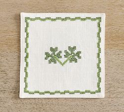 Four Leaf Clover Organic Cotton Cocktail Napkins - Set of 4