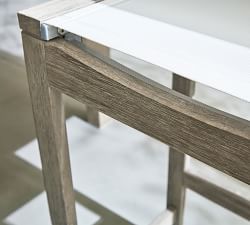 Indio Eucalyptus &amp; Mesh Outdoor Stools, Set of 2