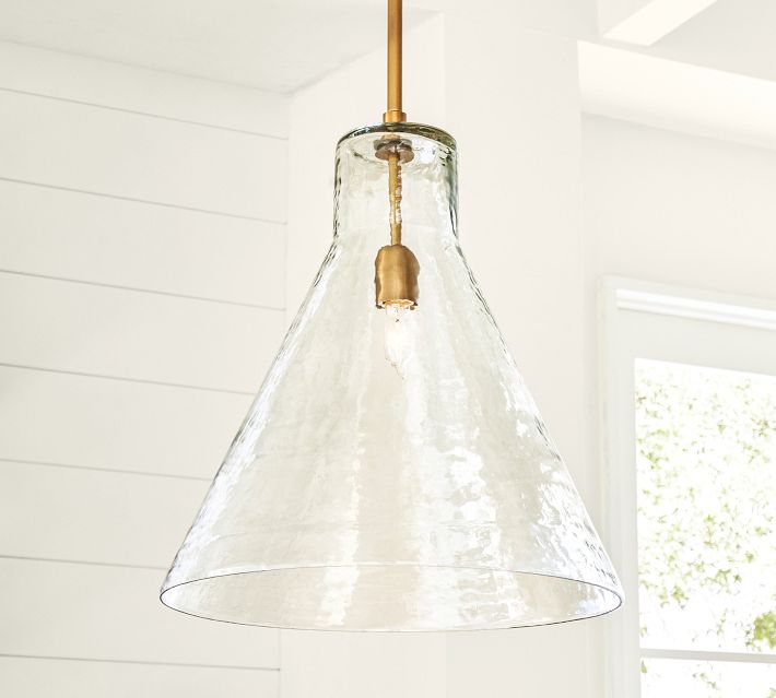 Bridget Recycled Glass Flared Pendant Light | Pottery Barn
