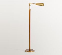Chambers Leather Adjustable Task Floor Lamp (37")