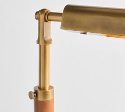 Chambers Leather Task Table Lamp (15&quot;)