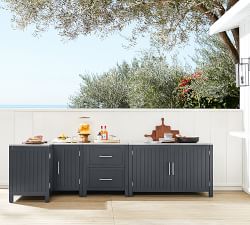 Indio Metal Outdoor Kitchen Two-Drawer Cabinet (31")