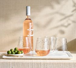 Confetti Celebration Stemless Wine Glasses