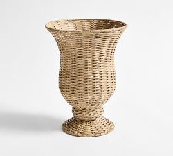 Huntington Rattan Pedestal Vase
