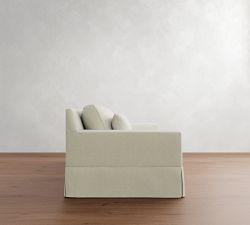 York Square Arm Deep Seat Slipcovered Side Sleeper Sofa (95&quot;)