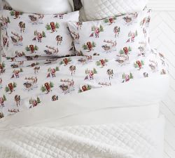 Nostalgic Santa Percale Sheet Set