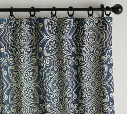 Open Box: Emina Print Linen/Cotton Rod Pocket Curtain