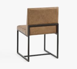 Millie Channel Tufted Leather Desk Chair