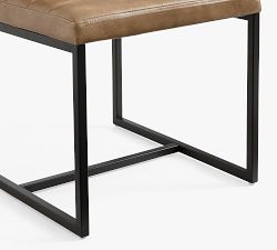 Millie Channel Tufted Leather Desk Chair