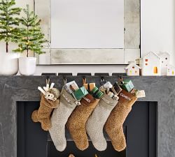 Cozy Teddy Faux Fur  Stockings