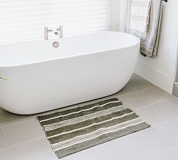 Shyla Hand-Loomed Striped Bath Mat