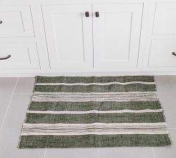 Shyla Hand-Loomed Striped Bath Mat