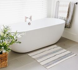 Shyla Hand-Loomed Striped Bath Mat