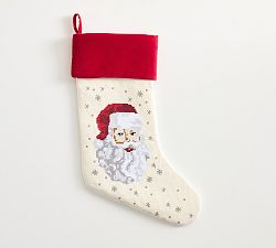 Open Box: Needle Point Stocking, Medium - Santa