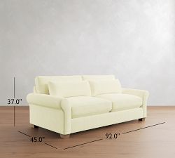 PB Comfort Modern Roll Arm Deep Seat Sofa (67"&ndash;122")