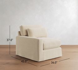 Build Your Own PB Comfort Modern Deep Square Arm Slipcovered Sectional Components