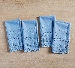Eyelet Organic Cotton Napkins - Set of 4