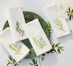 Monique Lhuillier Olive Orchard Napkins - Mixed Set of 4