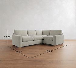 PB Comfort Modern Square Arm 3-Piece Sectional (106")