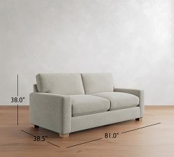 PB Comfort Modern Square Arm  Sleeper Sofa (57"-81")