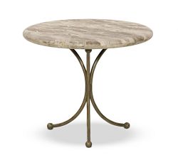 Liora Round Marble End Table (24")