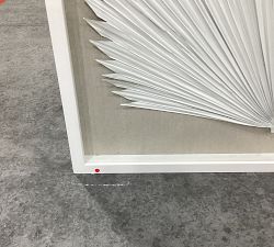 Open Box: Palm Leaf Shadow Box Art - White