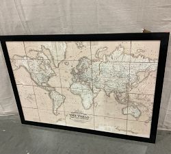 Open Box: Chart of the World, Oversize, 54" x 38" - Matte Black