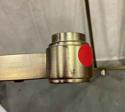 Open Box: Everson Glass Console Table - Antique Brass