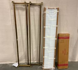 Open Box: Everson Glass Console Table - Antique Brass