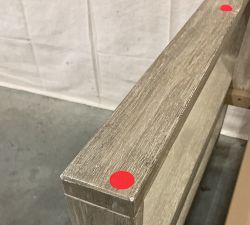 Open Box: Build Your Own - Indio Eucalyptus Outdoor Sectional Components, Left-Arm Loveseat Frame - Weathered Gray